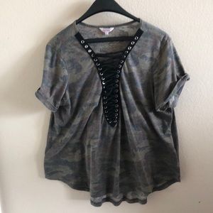 Lace up shirt